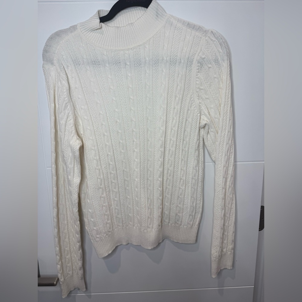 Studio Works Ribbed Knit Sweater in Cream - Picture 2 of 7